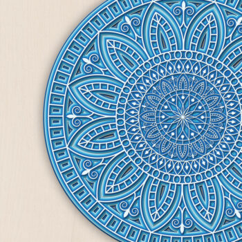 Intra απο ξύλο plywood 3mm-4mm πάχος 3d Layered Mandala Art – Cut File Δίασταση 30x30 cm INTRAFABR-25172139 - Image 1