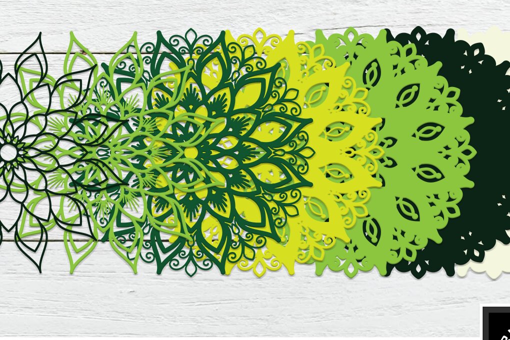 Intra απο ξύλο plywood 3mm-4mm πάχος 3D Layered Mandala Art Vol 3 Δίασταση 30x30 cm INTRAFABR-9071974