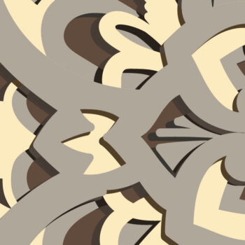 Intra απο ξύλο plywood 3mm-4mm πάχος Σχέδιο 3D Layered Mandala/ Δίασταση 30x30 cm INTRAFABR-73713089 - Image 3