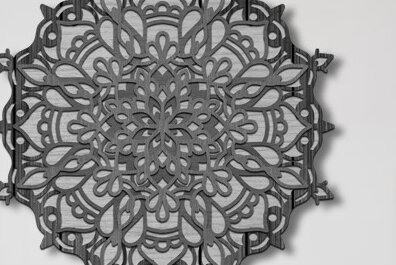 Intra απο ξύλο plywood 3mm-4mm πάχος 3d Layered Mandala Design Δίασταση 30x30 cm INTRAFABR-75804044