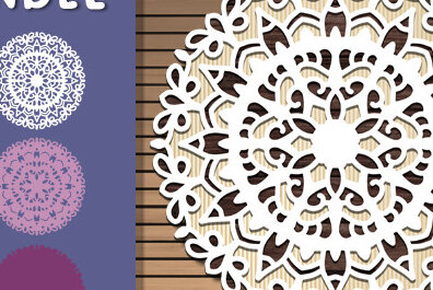 Intra απο ξύλο plywood 3mm-4mm πάχος 3d Layered Mandala Design Δίασταση 30x30 cm INTRAFABR-72089513