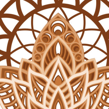 Intra απο ξύλο plywood 3mm-4mm πάχος 3D Layered Mandala Lotus Δίασταση 30x30 cm INTRAFABR-68164158 - Image 8