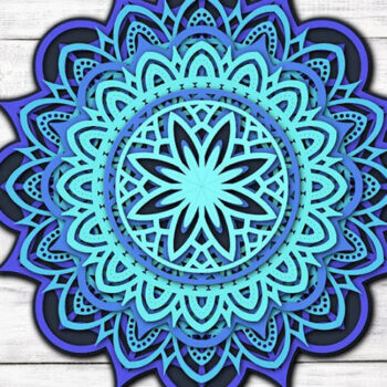 Intra απο ξύλο plywood 3mm-4mm πάχος 3D Layered Mandala Δίασταση 30x30 cm INTRAFABR-101200960 - Image 3