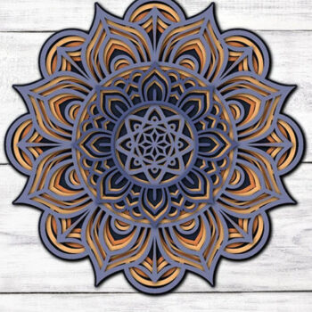 Intra απο ξύλο plywood 3mm-4mm πάχος 3D Layered Mandala Δίασταση 30x30 cm INTRAFABR-101200960 - Image 4