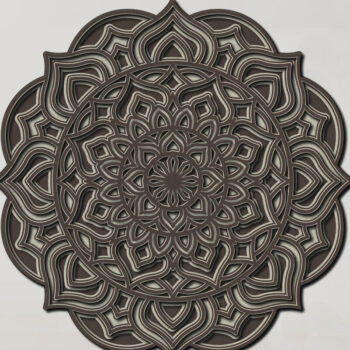 Intra απο ξύλο plywood 3mm-4mm πάχος αποκοπής 3D Layered Mandala Δίασταση 12x12 cm INTRAFABR-14844906 - Image 7