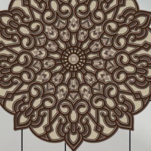 Intra απο ξύλο plywood 3mm-4mm πάχος αποκοπής 3D Layered Mandala Δίασταση 12x12 cm INTRAFABR-15047296