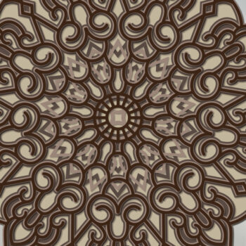 Intra απο ξύλο plywood 3mm-4mm πάχος αποκοπής 3D Layered Mandala Δίασταση 12x12 cm INTRAFABR-15047296 - Image 2