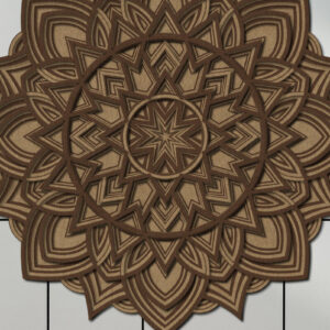 Intra απο ξύλο plywood 3mm-4mm πάχος αποκοπής 3D Layered Mandala Δίασταση 12x12 cm INTRAFABR-15133807