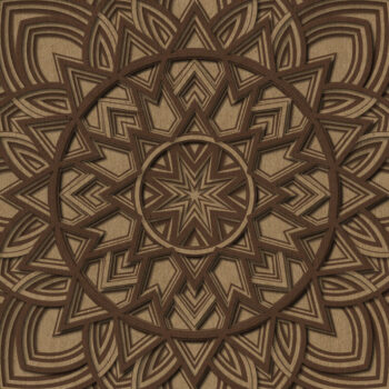 Intra απο ξύλο plywood 3mm-4mm πάχος αποκοπής 3D Layered Mandala Δίασταση 12x12 cm INTRAFABR-15133807 - Image 2