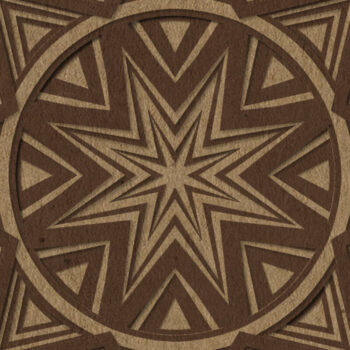 Intra απο ξύλο plywood 3mm-4mm πάχος αποκοπής 3D Layered Mandala Δίασταση 12x12 cm INTRAFABR-15133807 - Image 3