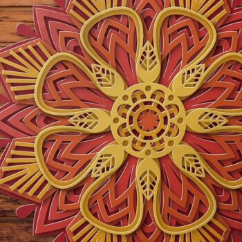 Intra απο ξύλο plywood 3mm-4mm πάχος 3D Layered Mandala Cut File Vol.9 Δίασταση 30x30 cm INTRAFABR-31318421 - Image 1