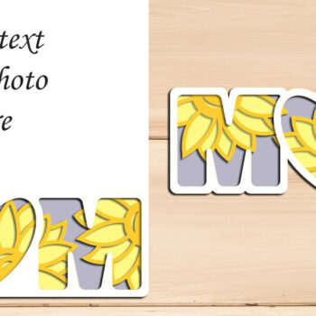 Intra απο ξύλο plywood 3mm-4mm πάχος 3d Layered Mom , Mothers Day Papercut Δίασταση 8x8 cm INTRAFABR-97179808 - Image 1