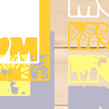 Intra απο ξύλο plywood 3mm-4mm πάχος 3d Layered Mom , Mothers Day Papercut Δίασταση 8x8 cm INTRAFABR-97179808 - Image 2
