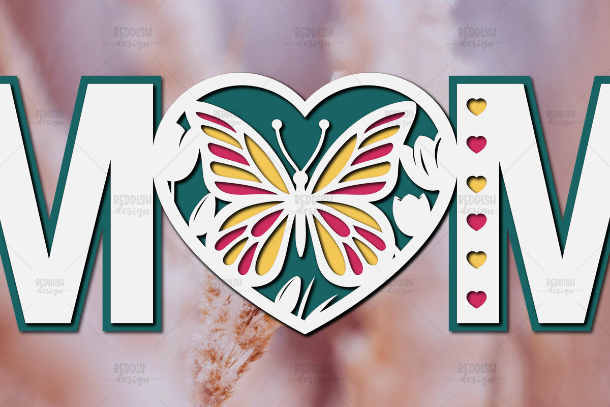 Intra απο ξύλο plywood 3mm-4mm πάχος 3D Layered Paper Cut Mom Δίασταση 15x15 cm INTRAFABR-115370874