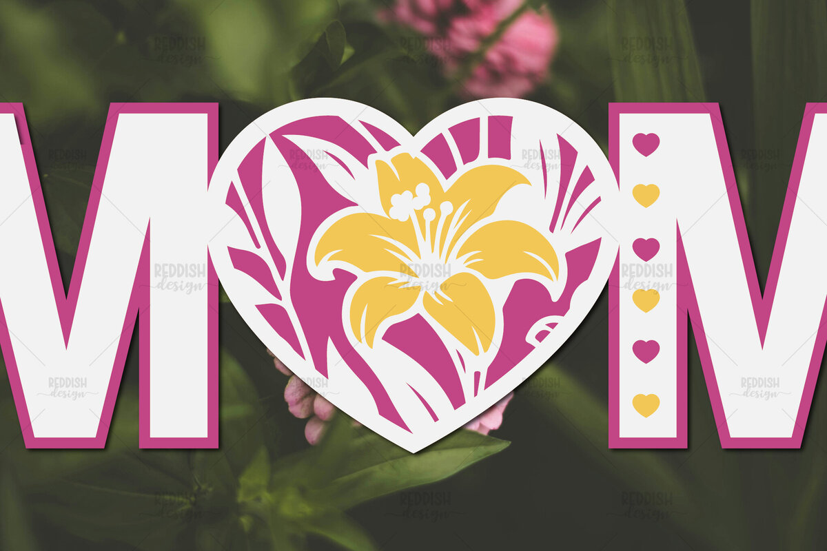 Intra απο ξύλο plywood 3mm-4mm πάχος 3D Layered Paper Cut Mom Δίασταση 15x15 cm INTRAFABR-115370890