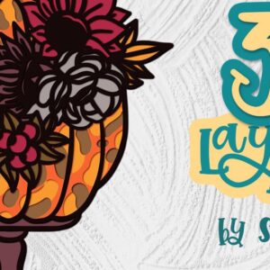 Intra απο ξύλο plywood 3mm-4mm πάχος 3D Layered Pumpkin 01 Ευχαριστιών Δίασταση 15x15 cm INTRAFABR-35434687
