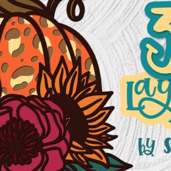 Intra απο ξύλο plywood 3mm-4mm πάχος 3D Layered Pumpkin 04 Thanksgiving Δίασταση 15x15 cm INTRAFABR-35434705 - Image 1