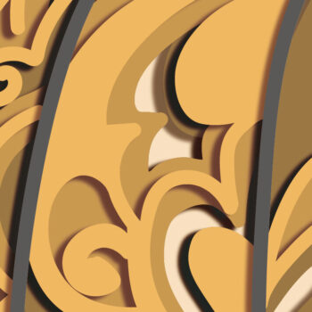 Intra απο ξύλο plywood 3mm-4mm πάχος 3d Layered Pumpkin , Multilayer Δίασταση 15x15 cm INTRAFABR-72594589 - Image 3