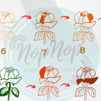 Intra απο ξύλο plywood 3mm-4mm πάχος Τρισδιάστατο τριαντάφυλλο Δίασταση 3000x3000 cm INTRAFABR-75610405 - Image 2