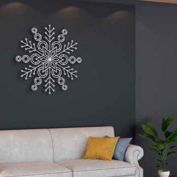 Intra απο ξύλο plywood 3mm-4mm πάχος 3D Layered Snowflake , Christmas Snow Δίασταση 15x15 cm INTRAFABR-21305990 - Image 2