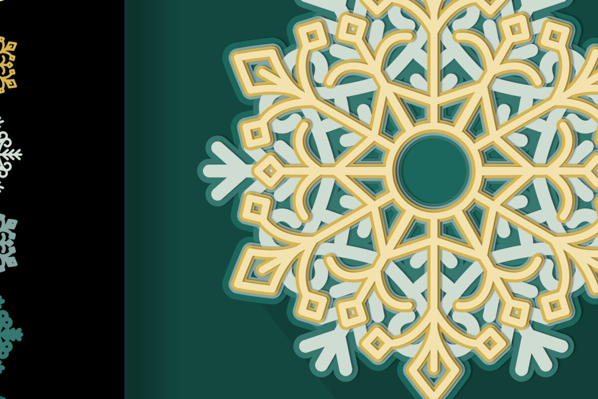 Intra απο ξύλο plywood 3mm-4mm πάχος αποκοπής 3D Layered Snowflake Δίασταση 15x15 cm INTRAFABR-18123557