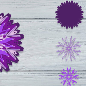 Intra απο ξύλο plywood 3mm-4mm πάχος 3D Layered Snowflake | Διακόσμηση Δίασταση 30x20 cm INTRAFABR-52700436