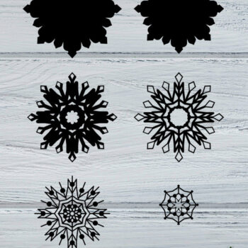 Intra απο ξύλο plywood 3mm-4mm πάχος 3D Layered Snowflake | Διακόσμηση Δίασταση 30x20 cm INTRAFABR-52700145 - Image 2