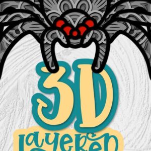 Intra απο ξύλο plywood 3mm-4mm πάχος 3D Layered Spider Halloween Design Δίασταση 15x15 cm INTRAFABR-35277371