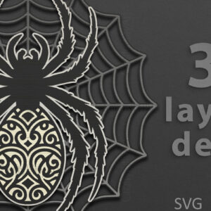 Intra απο ξύλο plywood 3mm-4mm πάχος 3D Layered Spider Mandala  Δίασταση 8x8 cm INTRAFABR-107562175