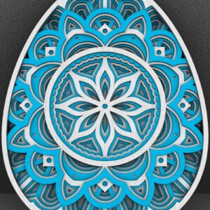 Intra απο ξύλο plywood 3mm-4mm πάχος 3D Layered Πασχαλινό Αυγό, 3D Πασχαλινό Αυγό Δίασταση 196x196 cm INTRAFABR-28492800