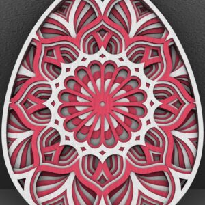 Intra απο ξύλο plywood 3mm-4mm πάχος 3D Layered Πασχαλινό Αυγό, 3D Πασχαλινό Αυγό Δίασταση 196x196 cm INTRAFABR-28492095