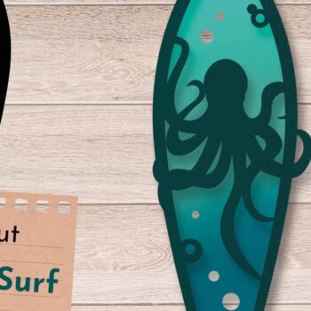 Intra απο ξύλο plywood 3mm-4mm πάχος 3D Layered , Summer Surf Wall Art Δίασταση 40x40 cm INTRAFABR-62624303 - Image 1