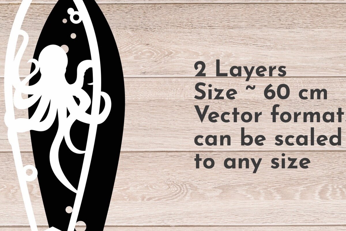 Intra απο ξύλο plywood 3mm-4mm πάχος 3D Layered , Summer Surf Wall Art Δίασταση 40x40 cm INTRAFABR-62624303 - Image 2