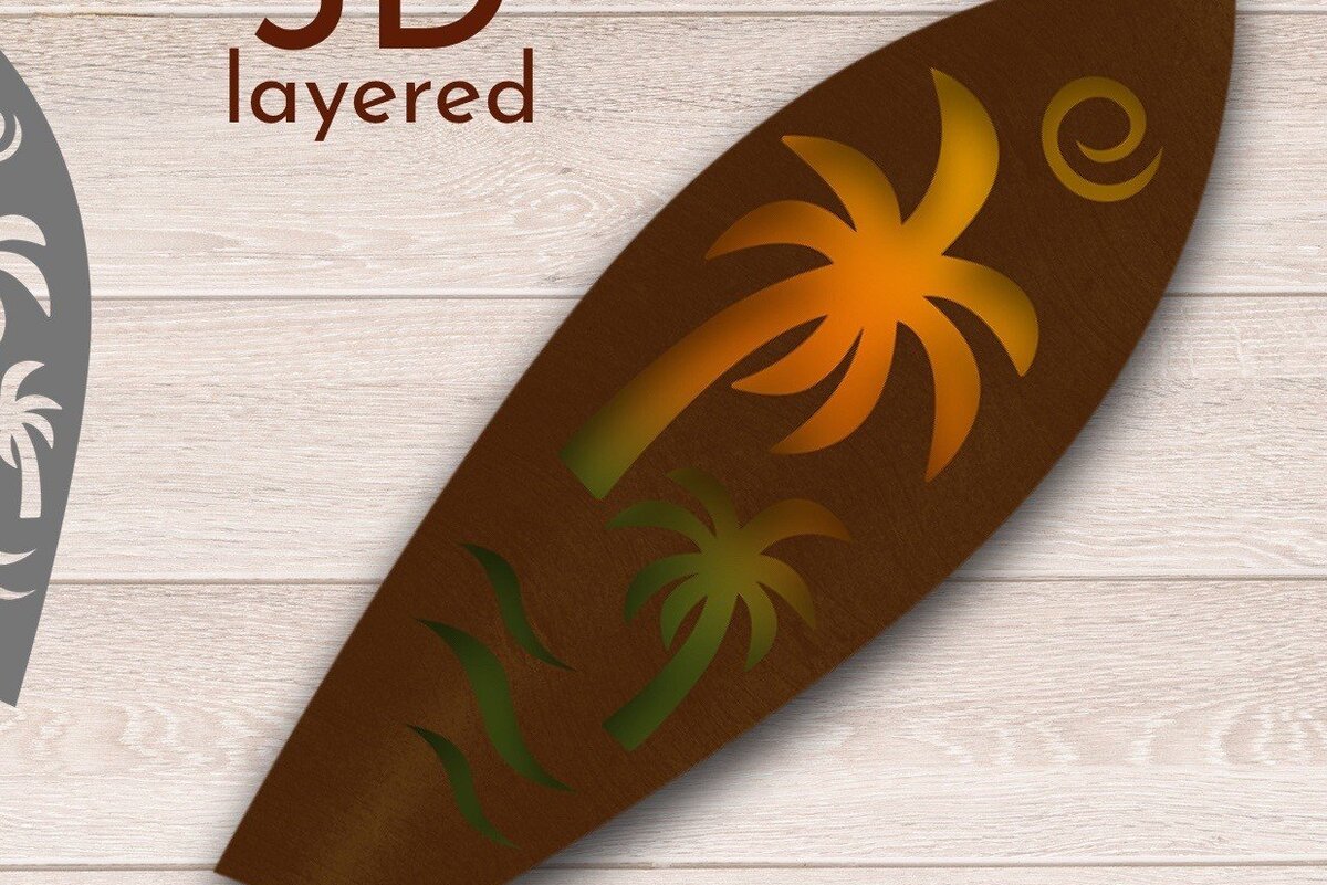 Intra απο ξύλο plywood 3mm-4mm πάχος 3D Layered , Surf File Δίασταση 15x15 cm INTRAFABR-34952140