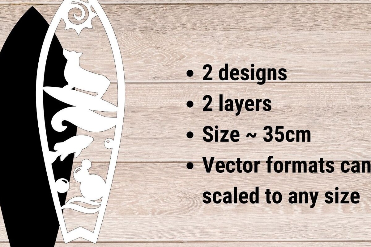 Intra απο ξύλο plywood 3mm-4mm πάχος 3D Layered , Surf Wall Art, Corgi Dog Δίασταση 40x40 cm INTRAFABR-90051737 - Image 2