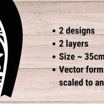 Intra απο ξύλο plywood 3mm-4mm πάχος 3D Layered , Surf Wall Art, Λαμπραντόρ Δίασταση 40x40 cm INTRAFABR-91400265 - Image 2