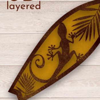 Intra απο ξύλο plywood 3mm-4mm πάχος 3D Layered , Surf Wall Art, Δίασταση 40x40 cm INTRAFABR-34456051 - Image 1