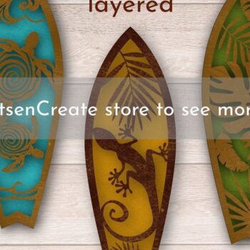 Intra απο ξύλο plywood 3mm-4mm πάχος 3D Layered , Surf Wall Art, Δίασταση 40x40 cm INTRAFABR-34456051 - Image 4