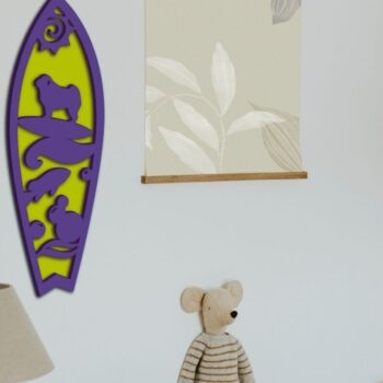 Intra απο ξύλο plywood 3mm-4mm πάχος 3D Layered , Surf Wall Art, Pug Dog Δίασταση 40x40 cm INTRAFABR-91782172 - Image 3