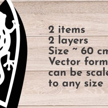 Intra απο ξύλο plywood 3mm-4mm πάχος 3D Layered , Surf Wall Art, Καλοκαίρι Δίασταση 40x40 cm INTRAFABR-68148441 - Image 2