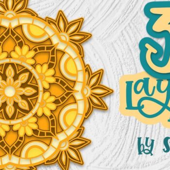 Intra απο ξύλο plywood 3mm-4mm πάχος 3D Layered Yoga Mandala Δίασταση 30x30 cm INTRAFABR-36046733 - Image 1