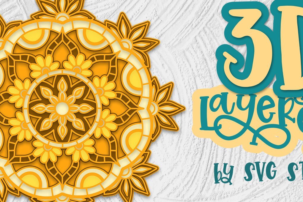 Intra απο ξύλο plywood 3mm-4mm πάχος 3D Layered Yoga Mandala Δίασταση 30x30 cm INTRAFABR-36046733