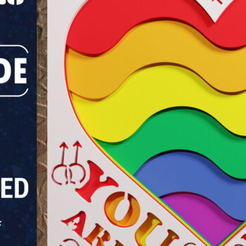 Intra απο ξύλο plywood 3mm-4mm πάχος 3d LGBT Pride Papercut Δίασταση 1200x1200 cm INTRAFABR-71811816 - Image 1