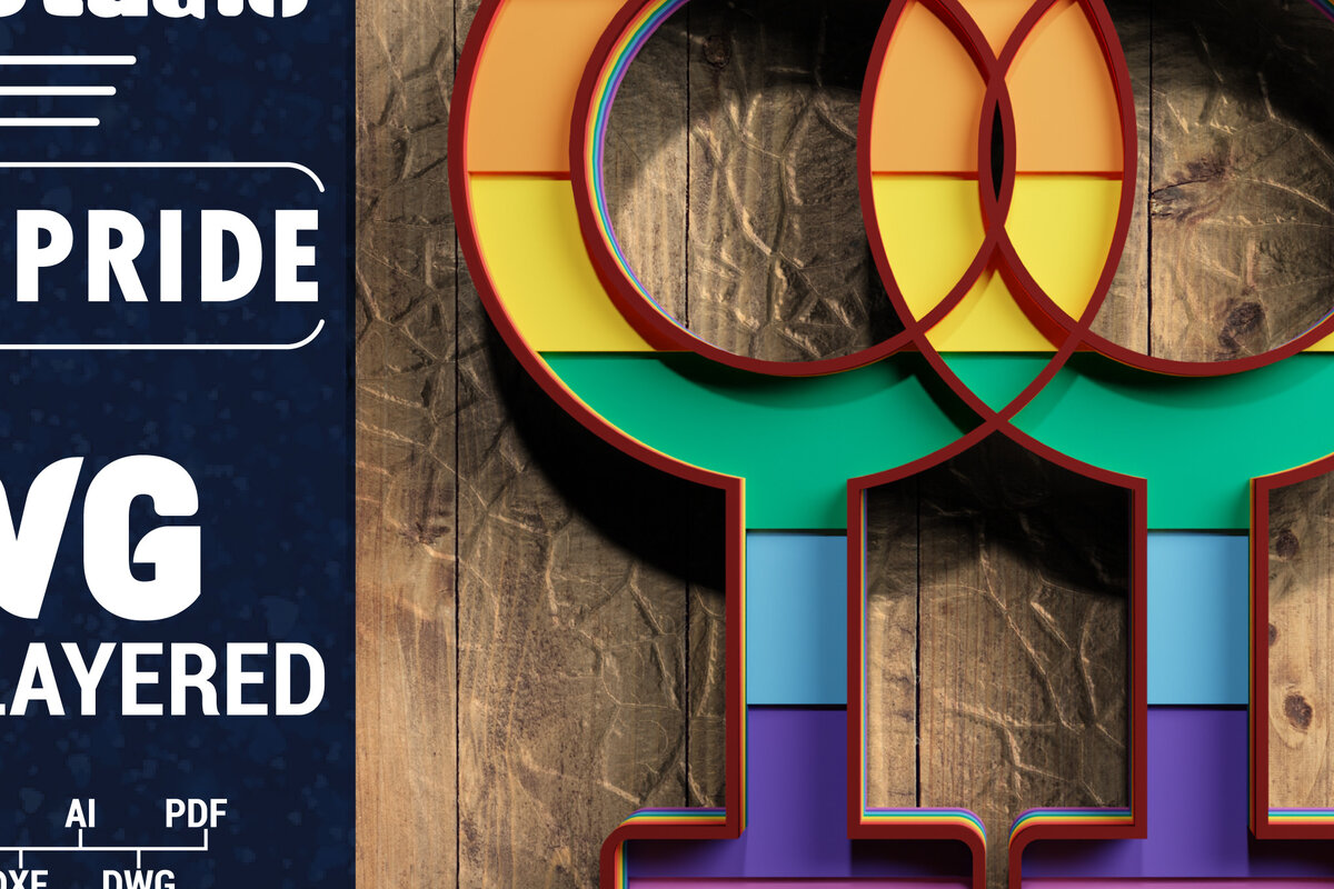 Intra απο ξύλο plywood 3mm-4mm πάχος 3d LGBT Pride Papercut Δίασταση 1200x1200 cm INTRAFABR-71811848 - Image 1