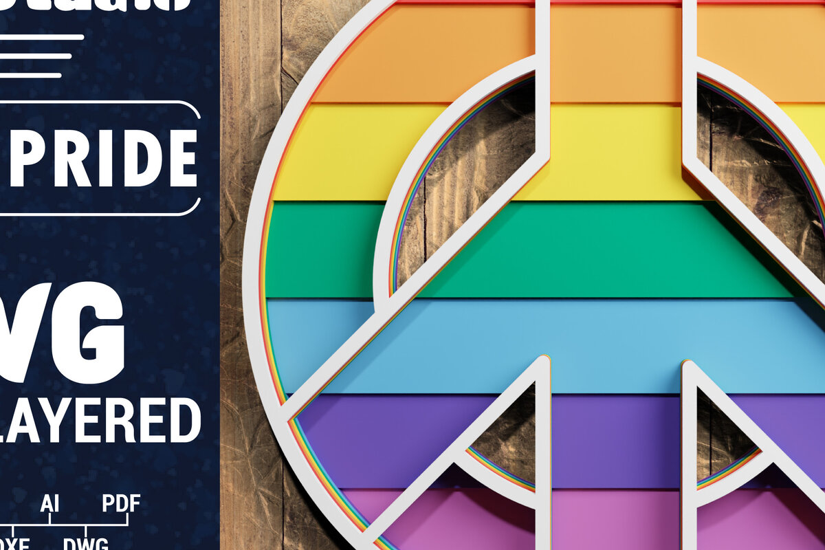 Intra απο ξύλο plywood 3mm-4mm πάχος 3d LGBT Pride Papercut Δίασταση 1200x1200 cm INTRAFABR-71811867