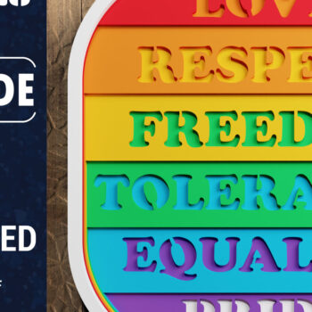 Intra απο ξύλο plywood 3mm-4mm πάχος 3d LGBT Pride Papercut Δίασταση 1200x1200 cm INTRAFABR-71811914 - Image 1