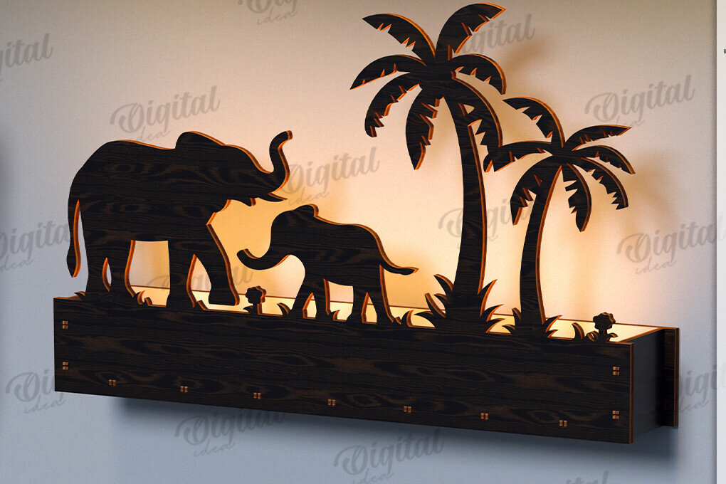 Intra απο ξύλο plywood 3mm-4mm πάχος Τρισδιάστατη Lightbox. Σκηνή της Φύσης Δίασταση 30x20 cm INTRAFABR-122456811 - Image 1