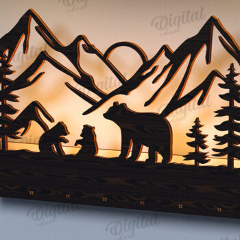 Intra απο ξύλο plywood 3mm-4mm πάχος Τρισδιάστατη Lightbox. Σκηνή της Φύσης Δίασταση 30x20 cm INTRAFABR-122456928 - Image 1