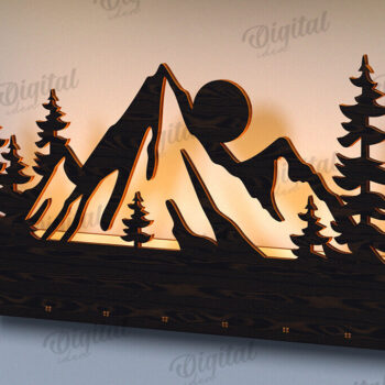 Intra απο ξύλο plywood 3mm-4mm πάχος Τρισδιάστατη Lightbox. Σκηνή της Φύσης Δίασταση 30x20 cm INTRAFABR-122457444 - Image 1