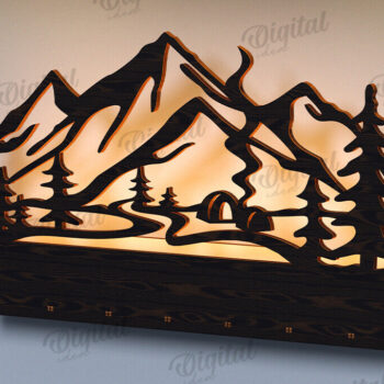 Intra απο ξύλο plywood 3mm-4mm πάχος Τρισδιάστατη Lightbox. Σκηνή της Φύσης Δίασταση 30x20 cm INTRAFABR-122456388 - Image 1